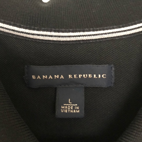 Banana Republic Black Polo Shirt Men Size L - Picture 3 of 6